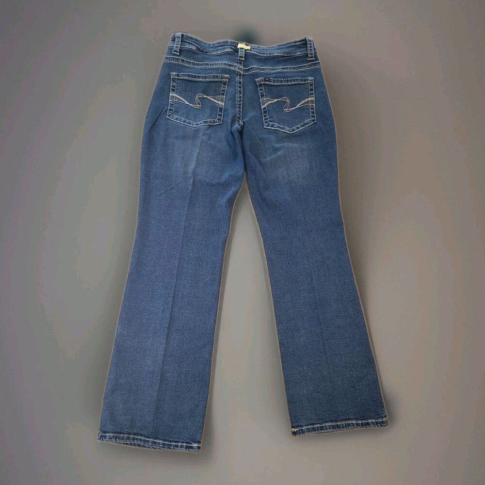Lee Relaxed Straight Leg Jeans Blue Denim Size 8 Short Mid Rise Stretch Casual - Picture 2 of 6